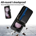 thumbnail image 5 of Allytechgroup Zipper Wallet Phone Case for Samsung Galaxy Z Flip 6, with Stylish Crossbody Strap Cards Slots RFID Blocking Shockproof Protective Luxury Case for Girls Women, Black, 5 of 8