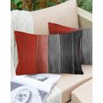 thumbnail image 4 of Waterproof Outdoor Throw Pillows with Inserts 12"x20", Red Black Ombre Soft Decorative Pillowcases for Couch Bedroom, Vintage Farmhouse Wooden Pillow Covers for Sofa Living Room, 4 of 8