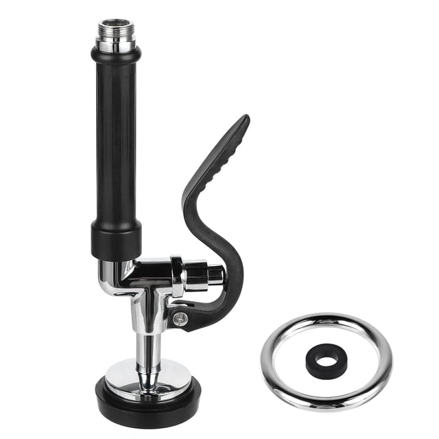 KWODE Pre-Rinse Spray Valve Commercial Kitchen Sink Faucet Sprayer Head with Hand Grip Assembly 1.42GPM High Pressure Dish Sprayer Nozzle Kit for Rest