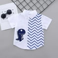 thumbnail image 6 of URMAGIC Toddler Baby Boy Short Sleeve Button Down Shirt & Shorts 2PCS Set Summer Clothes 0-4 Years, 6 of 13