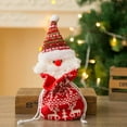 thumbnail image 1 of Bolsas de regalo navideñas con cordón y muñecos de Papá Noel, muñeco de nieve y oso | Bolsitas para dulces navideños | Bolsa de tela reutilizable para regalos pequeños, 1 of 3