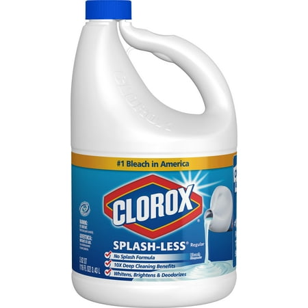 Clorox Splash-Less Liquid Bleach, Regular, 116 Ounce