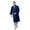 Navy, variant on Lightweight Waffle Robe for Men - Lightweight Cotton Blend Spa Bathrobe, Black Small