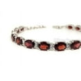 thumbnail image 2 of Garnet and zircon bracelet, Garnet jewelry, Sterling silver, Silver jewelry, Silver bracelet, 925 silver, Bracelet for wedding anniversary, Christmas Gift, Women Bracelet Bangle, 2 of 4