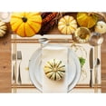 thumbnail image 4 of Pumpkin Fall Placemats Set of 4, 12x18 Inch Autumn Thanksgiving Farmhouse Rustic Orange Dining Table Mats Seasonal Holiday Outdoor Place Mats for Home Party Dining Decoration (Gold Pumpkin), 4 of 6