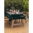 thumbnail image 2 of Outdoor Tablecloth with Umbrella Hole and Zipper, Green Christmas Rectangle Table Cloth 60x84 Inch Waterproof Tablecloth, Xmas Botanical Ball Bell Picnic Table Cover for Patio Camping, 2 of 7