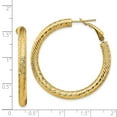 thumbnail image 3 of 14K Yellow Gold Earring Hoop Women'S Diamond-Cut 39 mm 39.25, 3 of 3