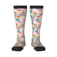 thumbnail image 2 of Picia Women Crew Soft Moisture-wicking Socks Tropical Plants Pattern Design Cotton Socks, One Size fit All, 2 of 9