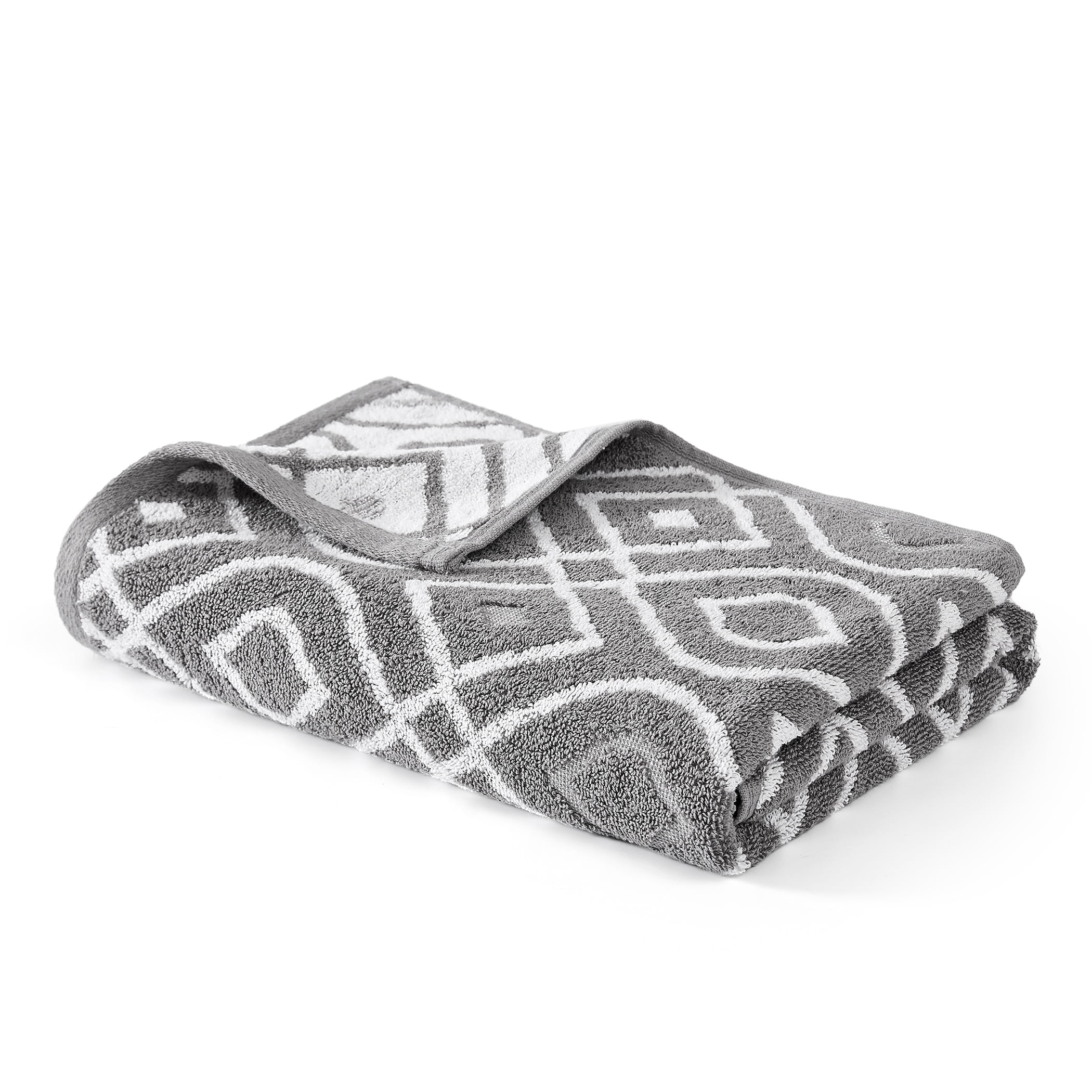 Modern Threads Oxford 6-Piece Yarn Dyed Adult Cotton Bath Towel Set, Gray
