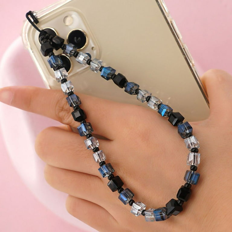 Mobile Strap Phone Charm Beads Chain Jewelry Crystal Stone Anti-Lost  Lanyard 1pc