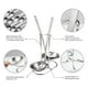 thumbnail image 4 of Soporte para cucharas de acero inoxidable, soporte para cucharones de sopa de ahorro SPAC vertical de mango largo, soporte para cucharones de sopa plateado (doble) Xemadio SNFLD1513, 4 of 8
