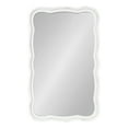 thumbnail image 3 of Kate and Laurel Hatherleigh Rustic Scalloped Wall Mirror, 23 x 38, White, Farmhouse Mirror for Wall, 3 of 8