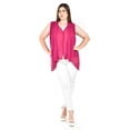 thumbnail image 4 of Blusa sin manga estilo chaleco Roman Fashion / Tallas Extras, 4053 (Magenta) fucsia oscuro 42, 4 of 5