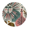 thumbnail image 2 of PIKWEEK  Boho Geometric Round Tablecloth, Fitted Table Cover with Elastic for  Round Tables, Summer Botanical Modern Abstract Art Table Cloth Outdoor Indoor Dinning Party Waterproof Tablecloths, 2 of 7