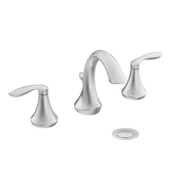 MOEN T6420 Eva 8 in. Widespread 2-Handle High-Arc Bathroom Faucet Trim Kit in Chrome (Valve Not Included)