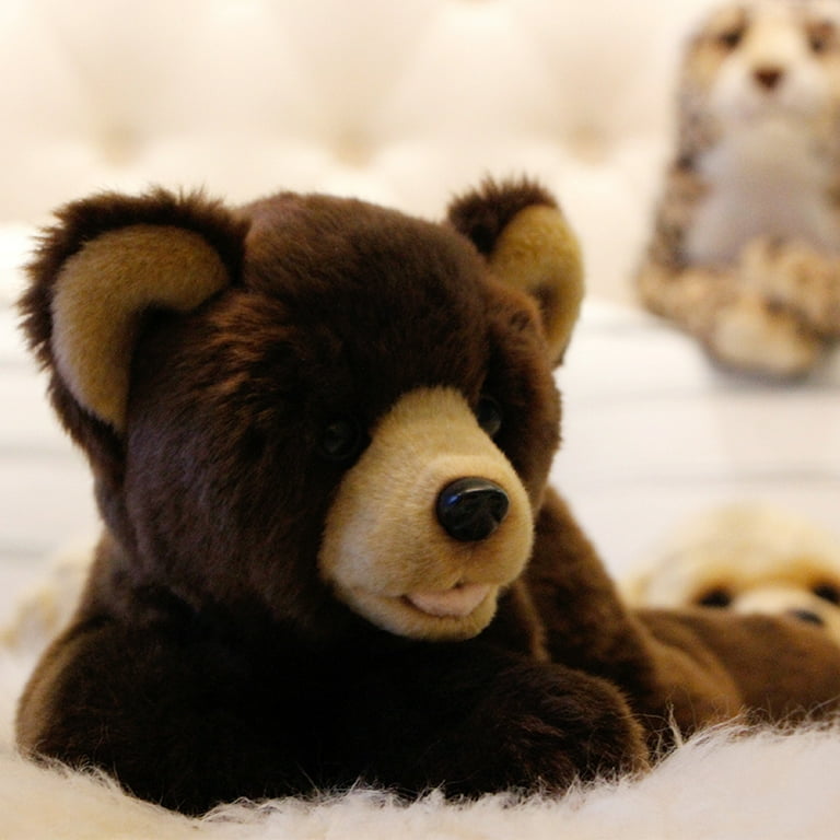 Realistic Lazy Brown Bear Cub Stuffed Animal Plush Toy Baby Bear Plushies Walmart