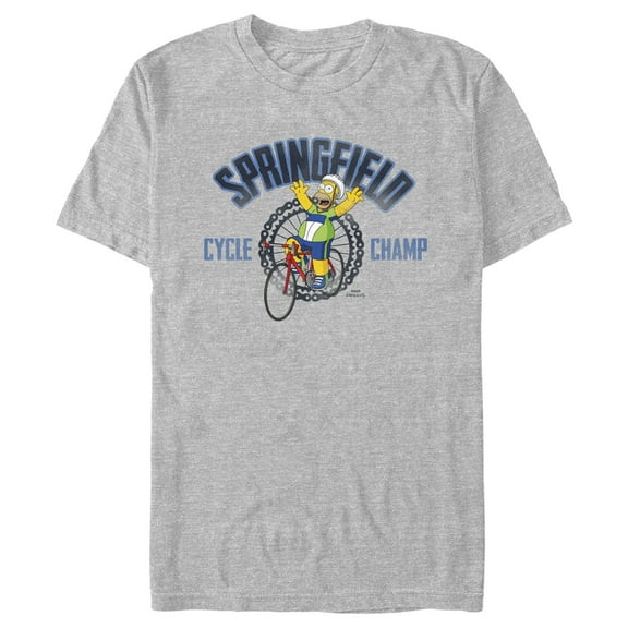 Men's The Simpsons Homer Cycle Champ  Graphic Tee Athletic Heather 3X Large