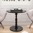 thumbnail image 7 of GZXS 23" Accent Round Side Table in Antique Black, Modern End Table with Solid Wood Legs for Living Room, Bedroom, Corners, Home Office, 7 of 7