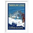 thumbnail image 2 of Art.com Timberline Lodge, Mt. Hood, Oregon Art Print by Lantern Press, White Frame Wall Art, 17" x 23", 2 of 5