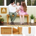 thumbnail image 5 of Gymax 2 PCS Acacia Wood Outdoor Bench 48'' Long Patio Dining Bench w/ Slatted Seat for Garden, 5 of 9