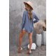 thumbnail image 1 of ABPHQTO Top de manga larga con cuello en V a rayas azules para mujer, 1 of 5