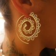 thumbnail image 1 of Aretes estilo bohemio aretes de espiral exagerados para mujeres niñas (dorado) JFHHH pequeña, 1 of 5