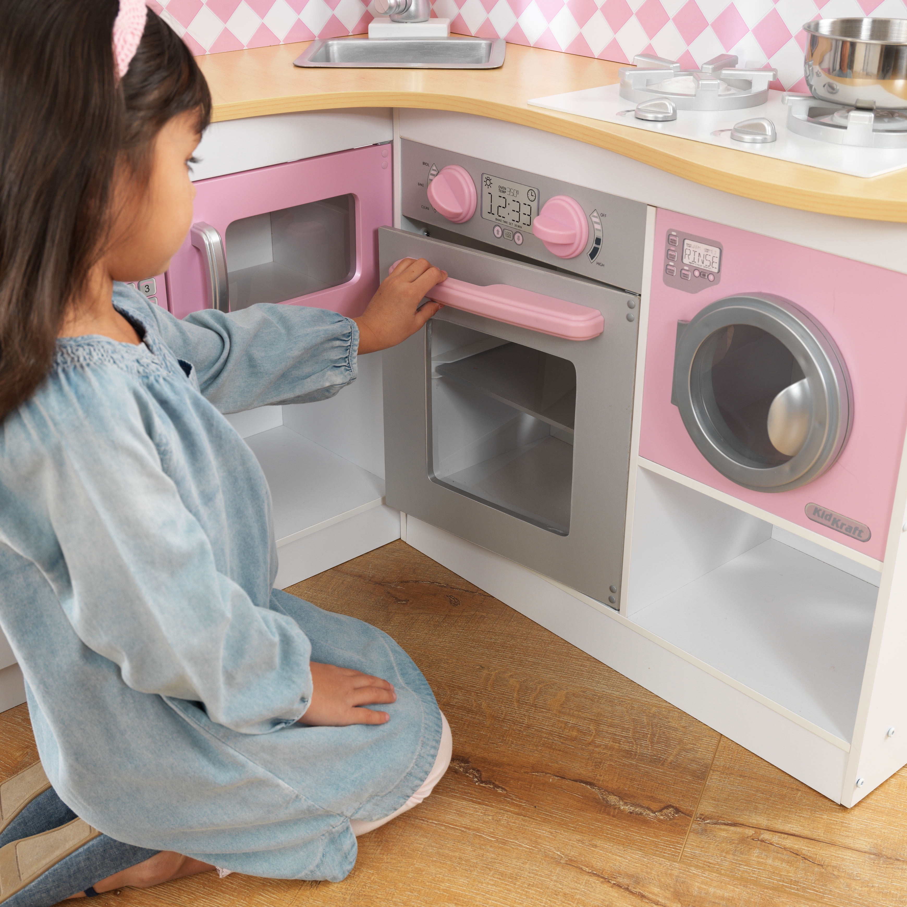 Kidkraft Grand Gourmet Corner Wooden Play Kitchen With 4pc Kidkraft Grand Gourmet Corner Wooden Play Kitchen With 4pc Accessories Com