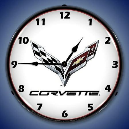 C7 Corvette Wall Clock, Lighted