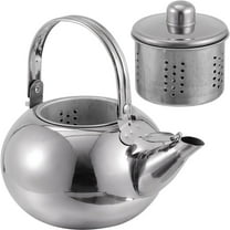 KONTONTY Small Teapot for Stovetop Stainless Steel Tea Brewing 1Pack