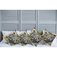 thumbnail image 2 of Ambesonne Leopard Throw Pillow Cover 4 Pack, Mid Century Modern Wild Cat, 16", Charcoal Grey and Mustard, 2 of 7