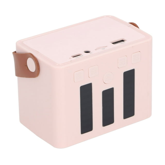 Microphone Karaoké avec Haut-Parleur, Microphone Haut-Parleur Portable Rose pour la Maison