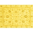 thumbnail image 1 of Ahgly Company Machine Washable Indoor Rectangle Oriental Yellow Modern Area Rugs, 7' x 10', 1 of 4