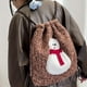 thumbnail image 1 of Bolsos de hombro navideños Yinane Bolso cruzado para mujer marrón 30 cm x 4 cm x 38 cm, 1 of 8
