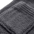 thumbnail image 4 of BADHUB Mens Plush Robe Flannel Fleece Full Length Bathrobe Warm House Coat Long Absorbent Robe with Belt & Pockets Dark Gray M, 4 of 8