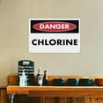 thumbnail image 5 of Danger Chlorine Sign 8"x12" - Aluminum Tin Warning for Home Outdoor Garden, Weatherproof Toxic Hazard Decor for Pool, 5 of 8