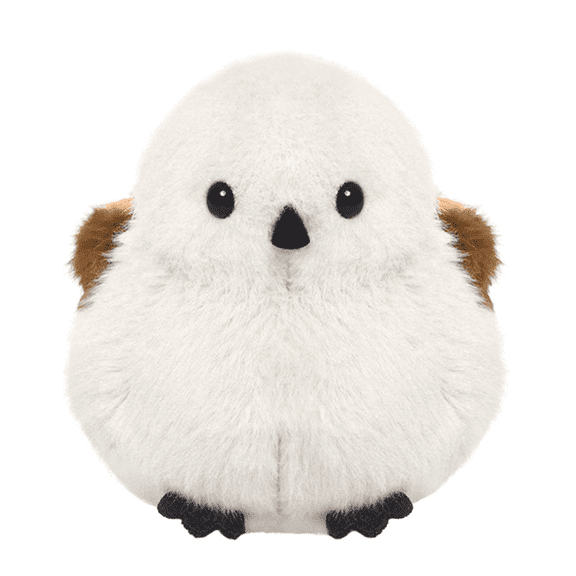 JOOKI Cute Bird Series Plush Toys - Cute Little Bird Dolls, Simulated Animal Dolls, Sleeping Pillows and Companion Dolls, Christmas Gifts Easter Gifts Birthday Gifts - White Tit