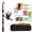 Red, variant on Fishing Pole Set Full Kits With Telescopic Fishing Rod And Spinning Reel Baits Hooks Travel Pole Set