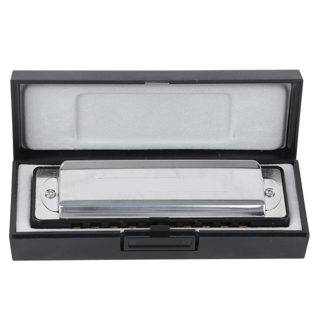 Orgue Buccal Professionnel, Harmonica Blues, Résine Abs Durable Résistant à la Corrosion Imperméable pour les Enfants Musicaux Orange, Noir, Bleu, Blanc