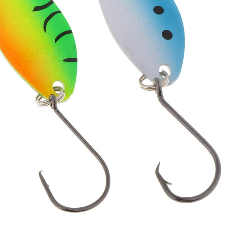 10pcs/set Spoons Fishing Baits with Single Hook 4cm/6 Bass Trout Salmon  Fishing 