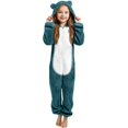 thumbnail image 3 of RTKFRFLM Girls Soft Onesie Warm Winter Sleepwear Romper for Youth Dark Green 4-5 Years, 3 of 5