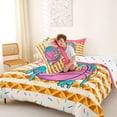 thumbnail image 4 of Erosebridal Basketball Ice Crem Drip Full Size Comforter Sets, Waffle American Flag Bedding Sets, Colorful Polka Dots Reversible, 1 Comforter and 2 Pillowcases, 4 of 6
