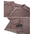 thumbnail image 3 of ZIMEGO Men’s Slim Fit Henley Shirt – Casual Ultra Soft Long Sleeve Button Crew Neck Burnout Heather Athletic T-Shirts Tee, 3 of 5