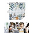 thumbnail image 4 of Blue Thanksgiving Pumpkin Cloth Napkins Set of 6 Reusable Dinner Napkins, Fall Eucalyptus Leaves Plaid Cocktail Napkin Washable Table Napkins for Wedding/Holiday Party/Baby Shower 20"x20", 4 of 7