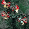 thumbnail image 4 of Paquete de 16 lazos de Navidad con campanas, Mini lazo de Navidad, manualidad para regalo, adorno, decoración colgante para árbol de Navidad, 4 of 5