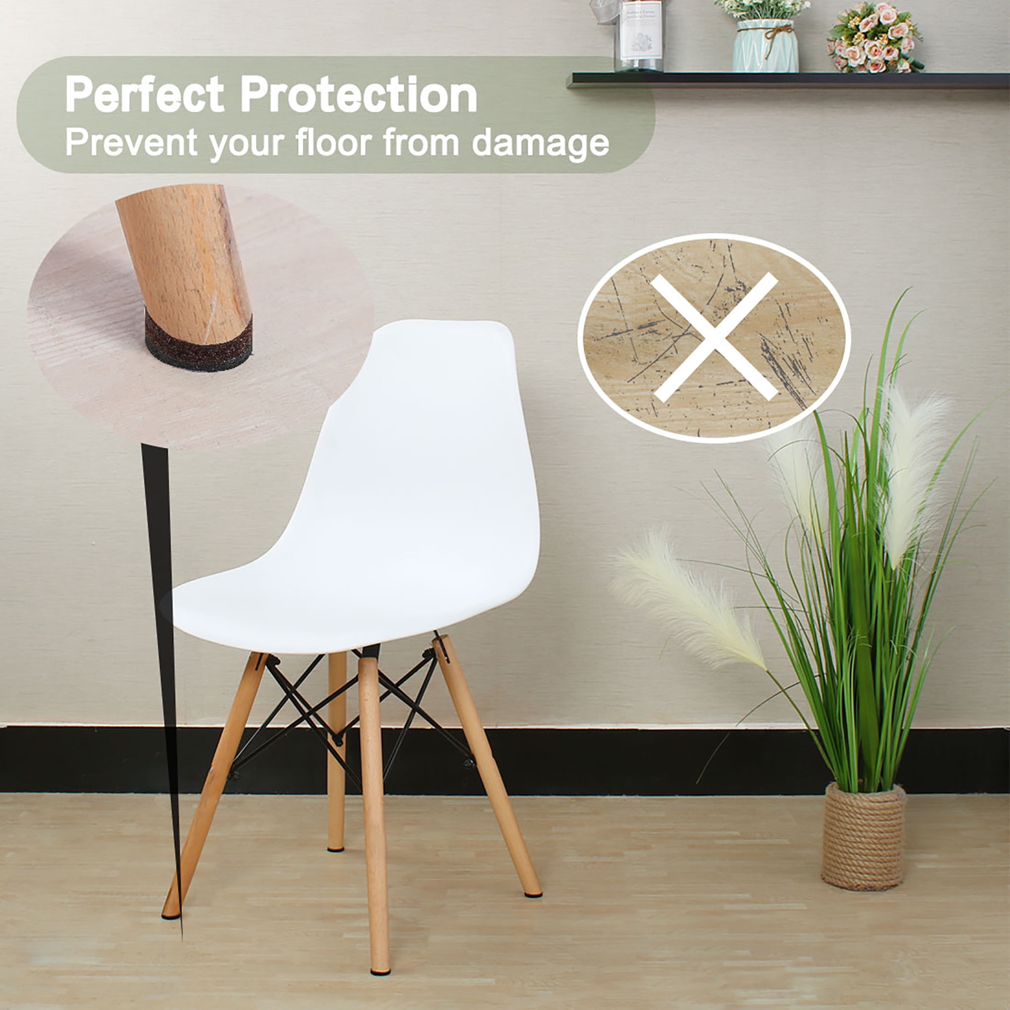 4X Chair Table Leg Knitting Wool Furniture Cover Sleeve Sock Floor Protector  S