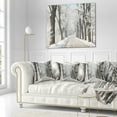 thumbnail image 2 of Designart Winter Lane in Countryside - Forest Throw Pillow - 18x18, 2 of 4