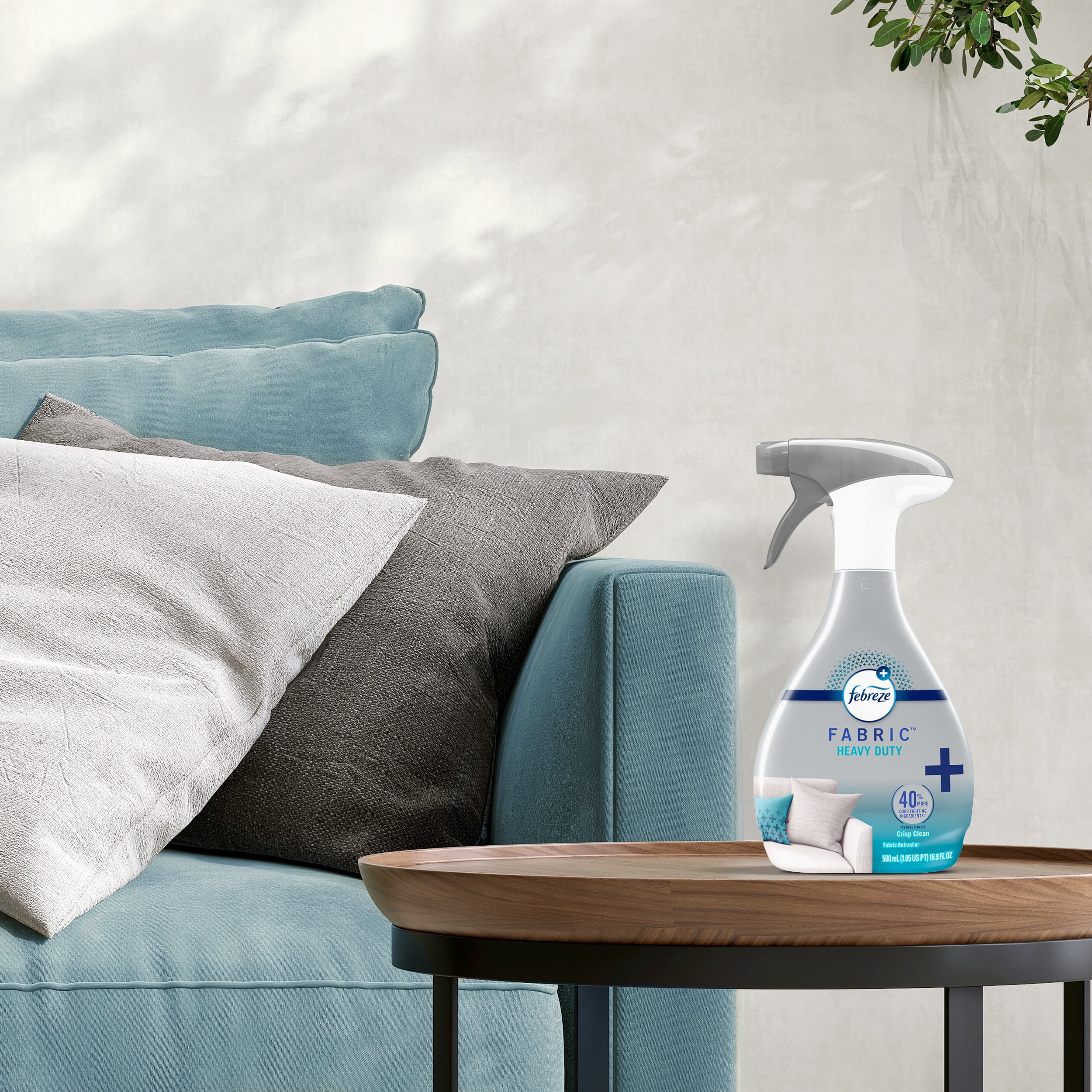Febreze Fabric Spray Air Freshener, Odor-Fighting, Heavy Duty Crisp Clean, 27 oz