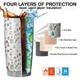 thumbnail image 7 of 20oz Tumblers White Christmas Icon Pattern Stainless Steel Vacuum Insulated Double Wall Travel Tumbler Cups Mug with Lid and Straw,Cleaning Brush for Cold & Hot Drinks, 7 of 7