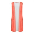 thumbnail image 6 of SEAOPEN Women's 2025 Sleeveless Cardigan Sweaters Fashion Casual Soft Knit Office Duster Vests with Cozy Pockets Orange,XL, 6 of 6