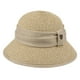 thumbnail image 1 of Sombrero Cloche Gatsby de Lino para Mujer con Banda de Encaje y Flor, 1 of 4